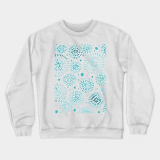 Abstract watercolor sparkles – turquoise Crewneck Sweatshirt